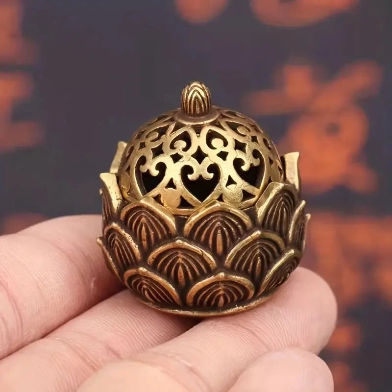 1pc Lotus Incense Holder,Small Inscent Cone Burner,Mini Asian Style Lotus Flower Zen Decor Gift - LEIDAI