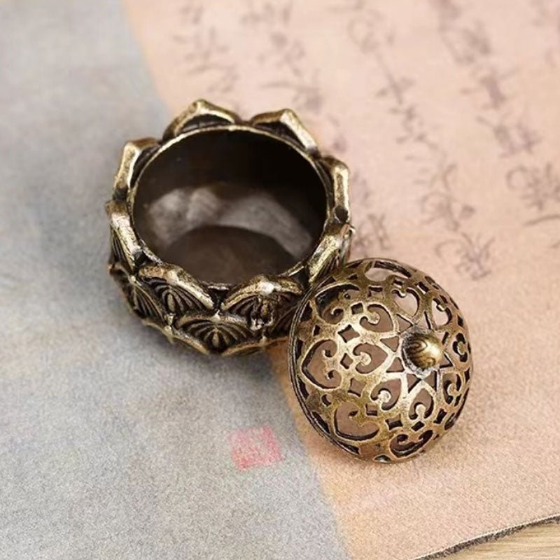 1pc Lotus Incense Holder,Small Inscent Cone Burner,Mini Asian Style Lotus Flower Zen Decor Gift - LEIDAI