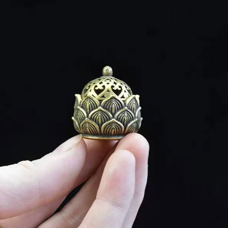 1pc Lotus Incense Holder,Small Inscent Cone Burner,Mini Asian Style Lotus Flower Zen Decor Gift - LEIDAI