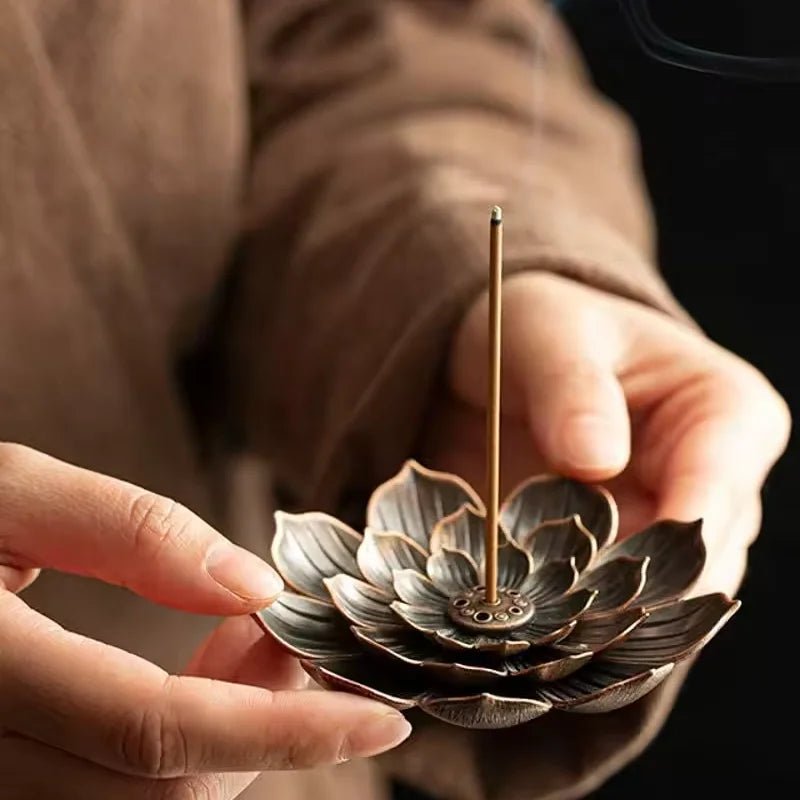 1Pcs Porous Lotus Incense Insertion Zen Line Lncense Lnsertion Seat Accessories Sandalwood Burner Lncense Plate Tray - LEIDAI