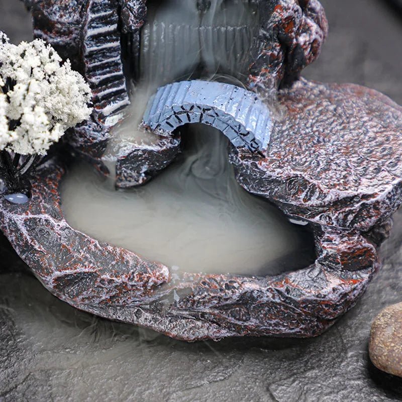 Backflow Incense Holder Waterfall Incense Burner Home Decor Aromatherapy Ornament Incense Cones with Backflow Incense Cones - LEIDAI
