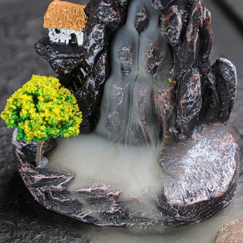 Backflow Incense Holder Waterfall Incense Burner Home Decor Aromatherapy Ornament Incense Cones with Backflow Incense Cones - LEIDAI