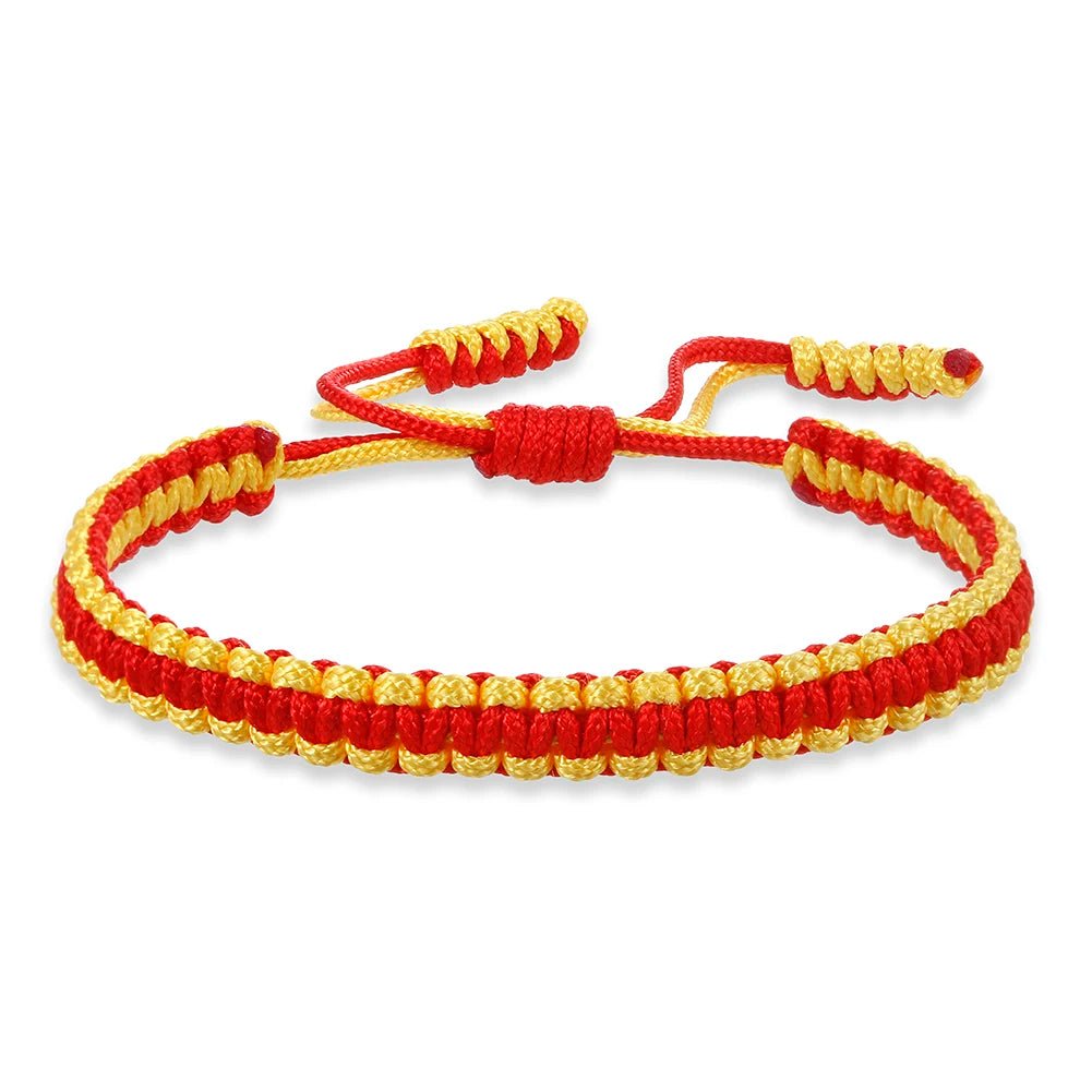 Braided Red String Bracelets & Bangles Tibetan Buddhist Adjustable Knot Handmade Bracelet Wrist Jewelry Gifts For Love Good Luck - LEIDAI