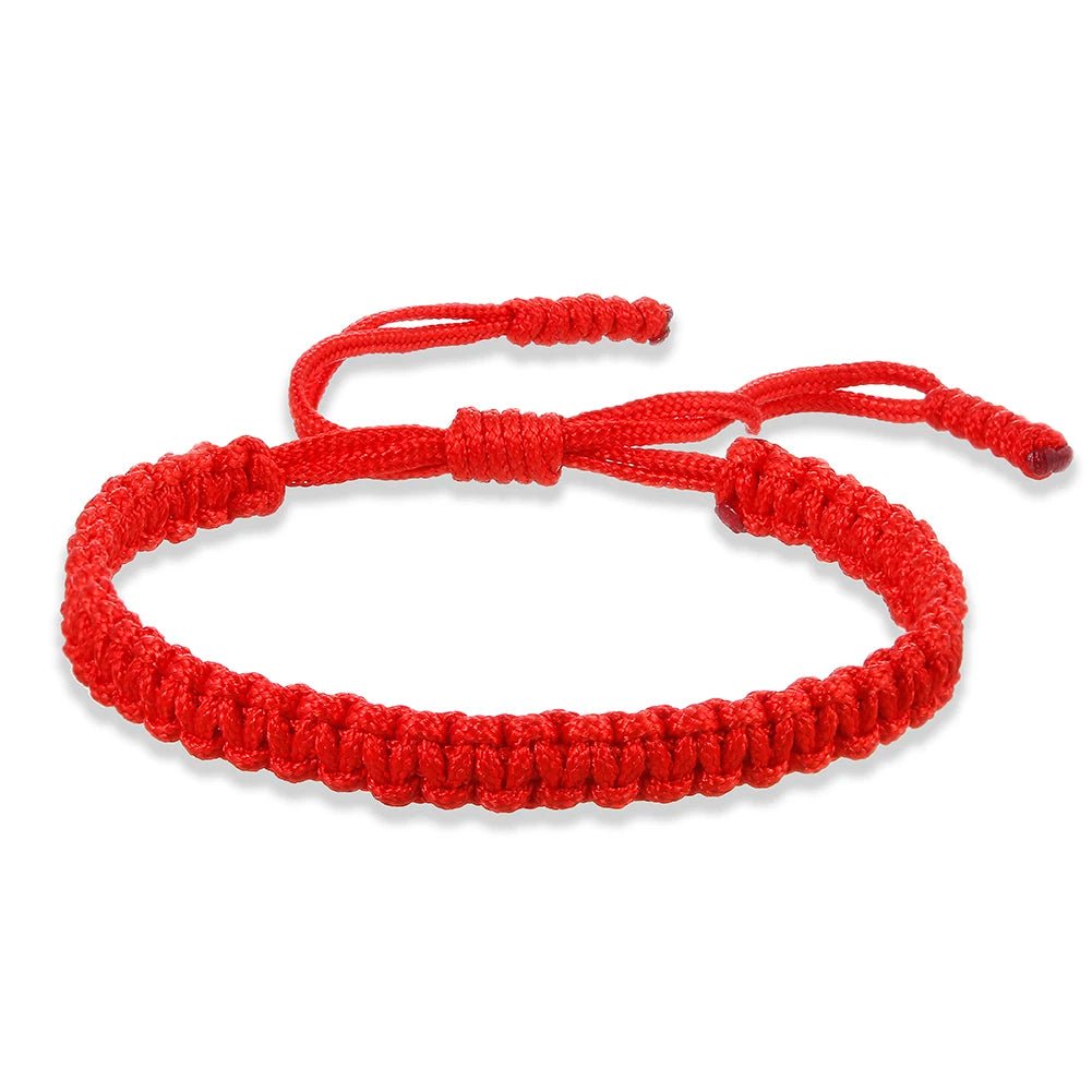 Braided Red String Bracelets & Bangles Tibetan Buddhist Adjustable Knot Handmade Bracelet Wrist Jewelry Gifts For Love Good Luck - LEIDAI