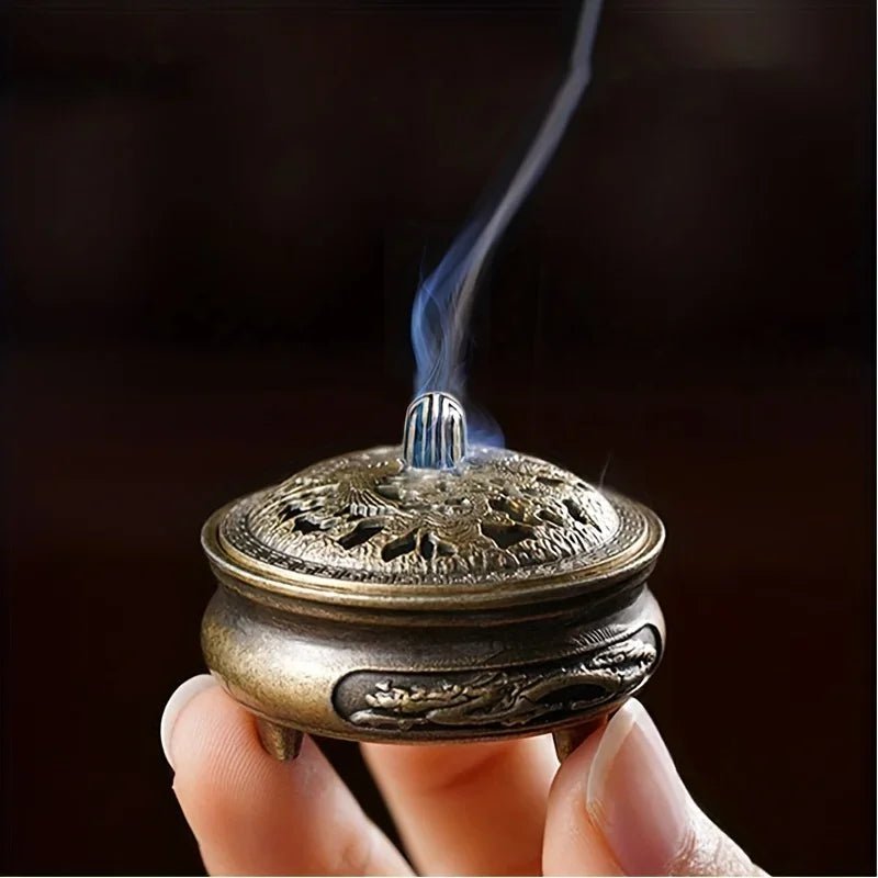 Buddhist Utensils Incense Burner Lotus Incense Censer Alloy Sandalwood House Furnishings Home Office Decoration - LEIDAI