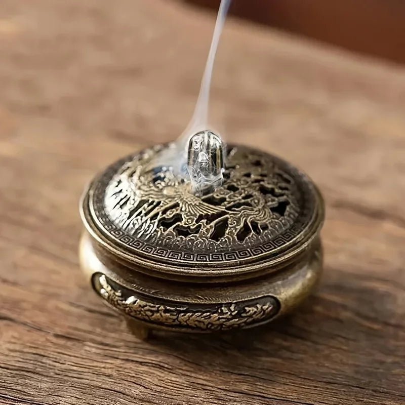 Buddhist Utensils Incense Burner Lotus Incense Censer Alloy Sandalwood House Furnishings Home Office Decoration - LEIDAI