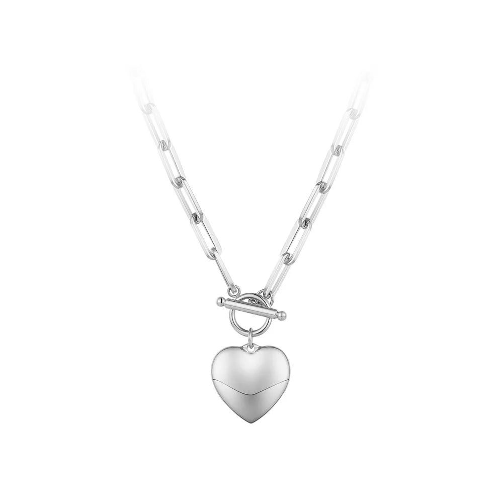ENFASHION Heart Pendant Necklaces For Women Gold Color Stainless Steel Choker Necklace Fashion Jewelery Party Wholesale P203148 - LEIDAI