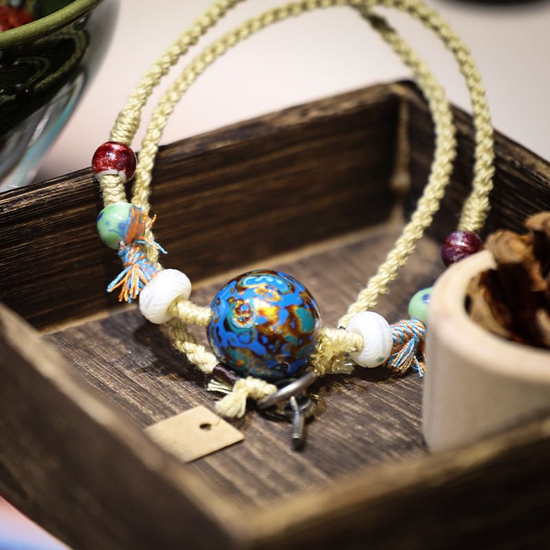 Good Luck Lacquer Bead Necklace | Bless Jade - LEIDAI