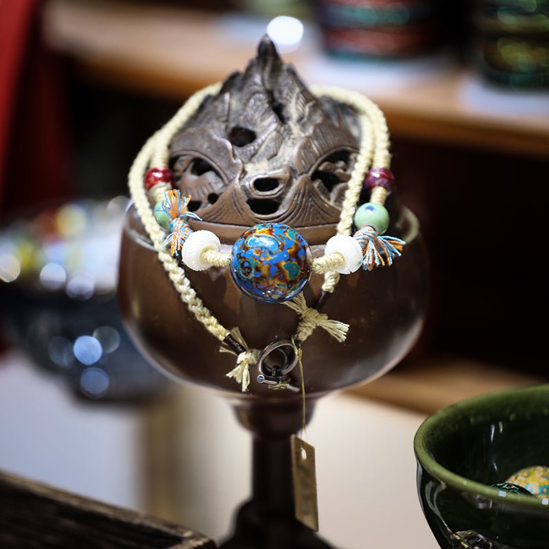 Good Luck Lacquer Bead Necklace | Bless Jade - LEIDAI