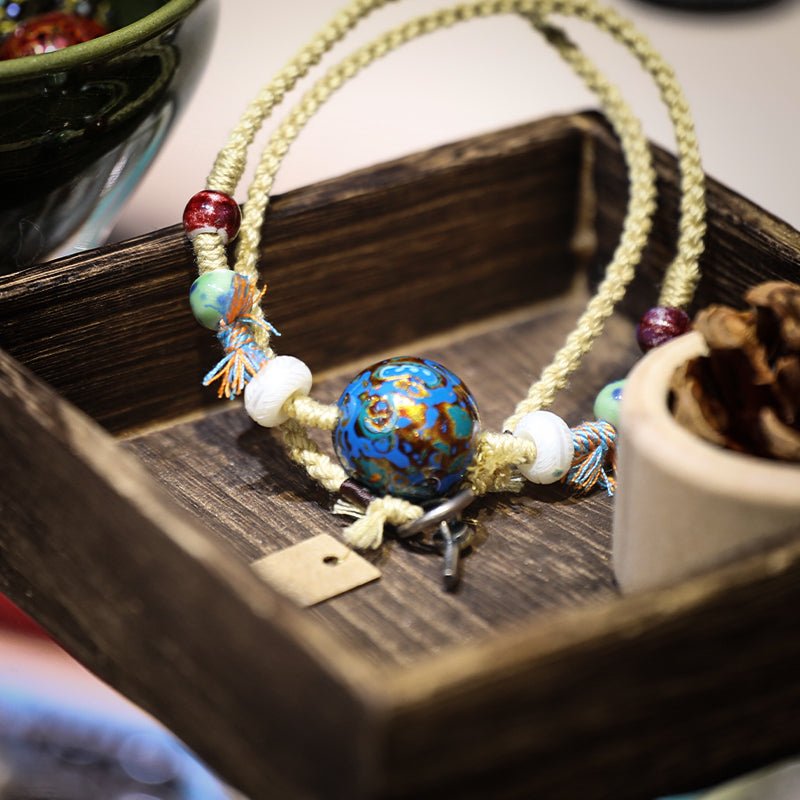 Good Luck Lacquer Bead Necklace | Bless Jade - LEIDAI
