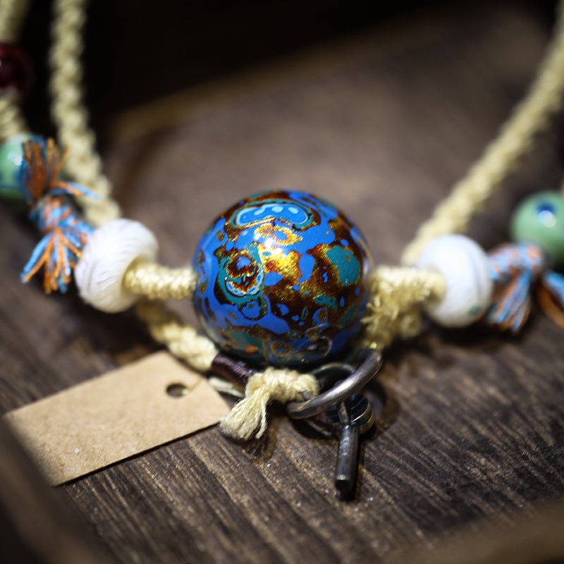 Good Luck Lacquer Bead Necklace | Bless Jade - LEIDAI