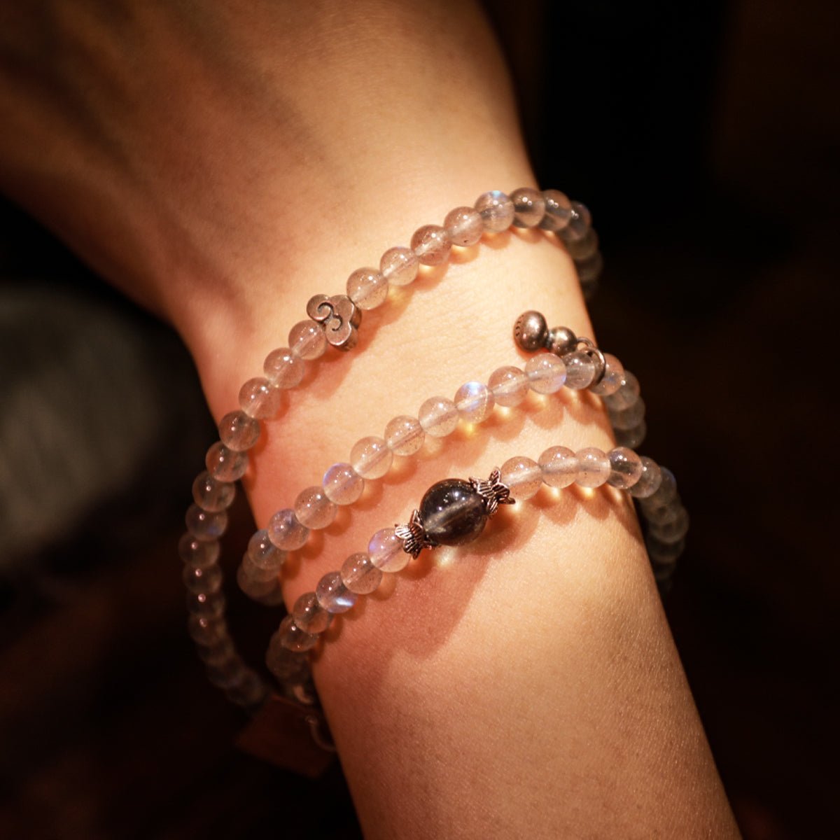 Guardian and Healing Gray Moonlight Silver Bracelet| Bless Jade - LEIDAI