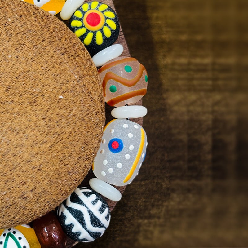 Hand - Painted Soul Energy Glass Bracelet | Bless Jade - LEIDAI