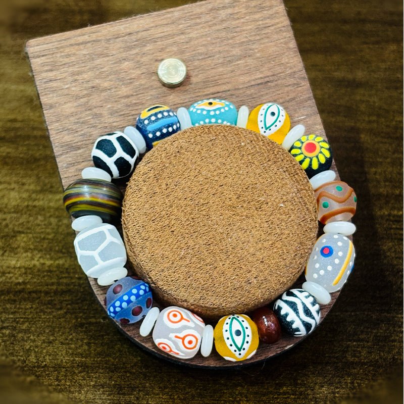 Hand - Painted Soul Energy Glass Bracelet | Bless Jade - LEIDAI
