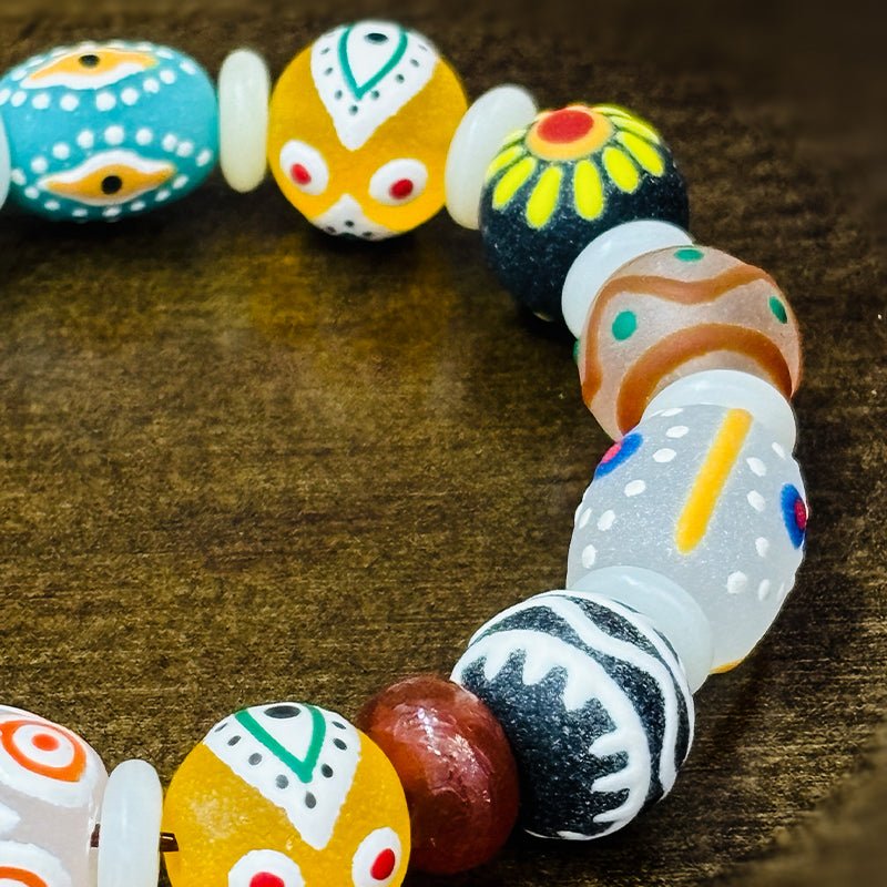 Hand - Painted Soul Energy Glass Bracelet | Bless Jade - LEIDAI