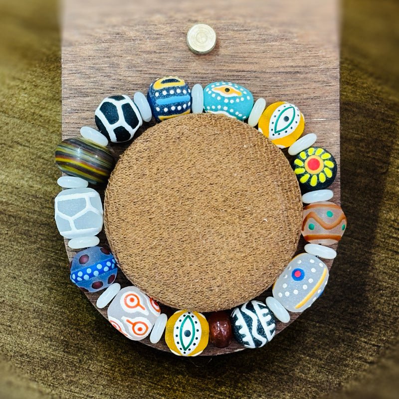 Hand - Painted Soul Energy Glass Bracelet | Bless Jade - LEIDAI