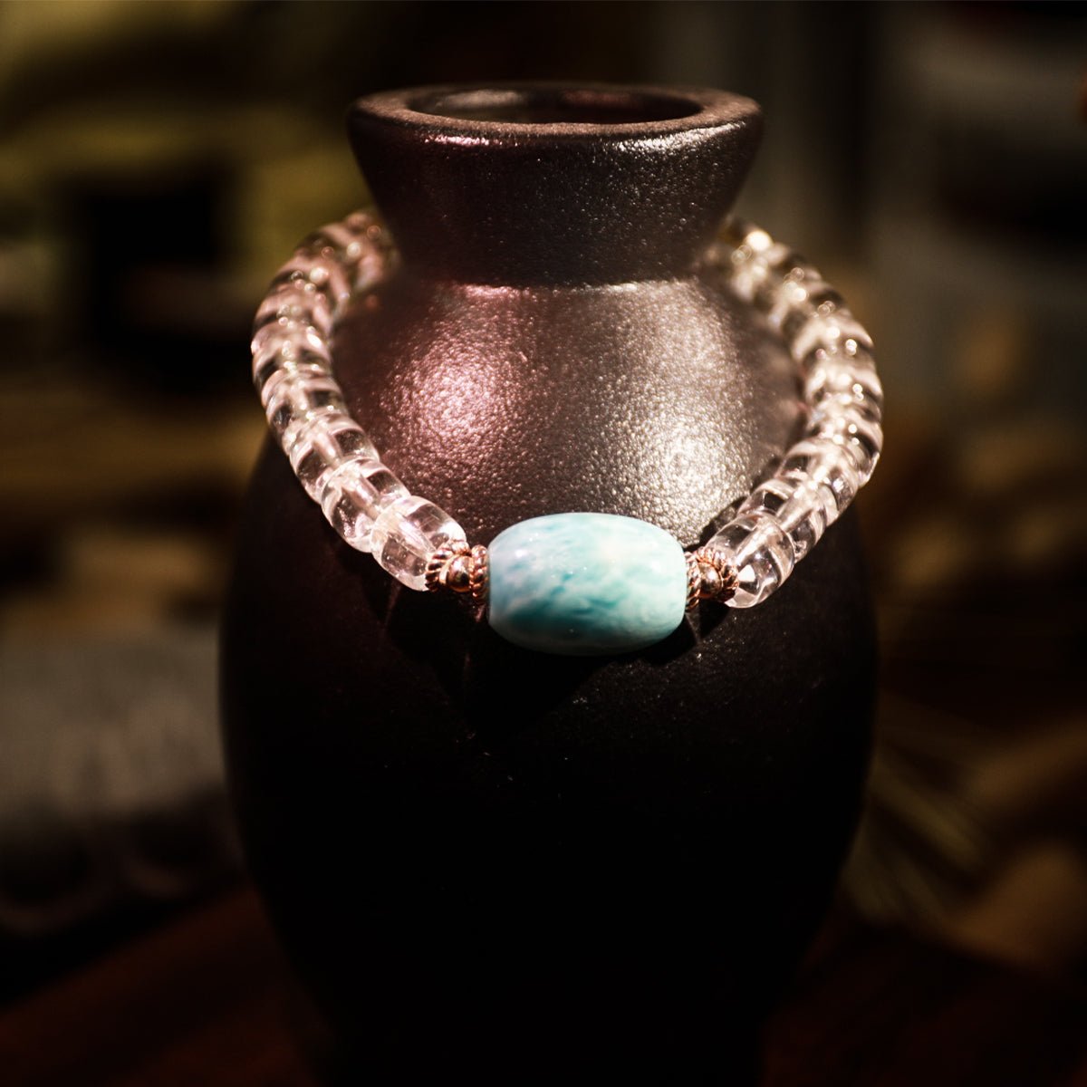 Healing Sea Pattern Stone White Crystal String| Bless Jade - LEIDAI
