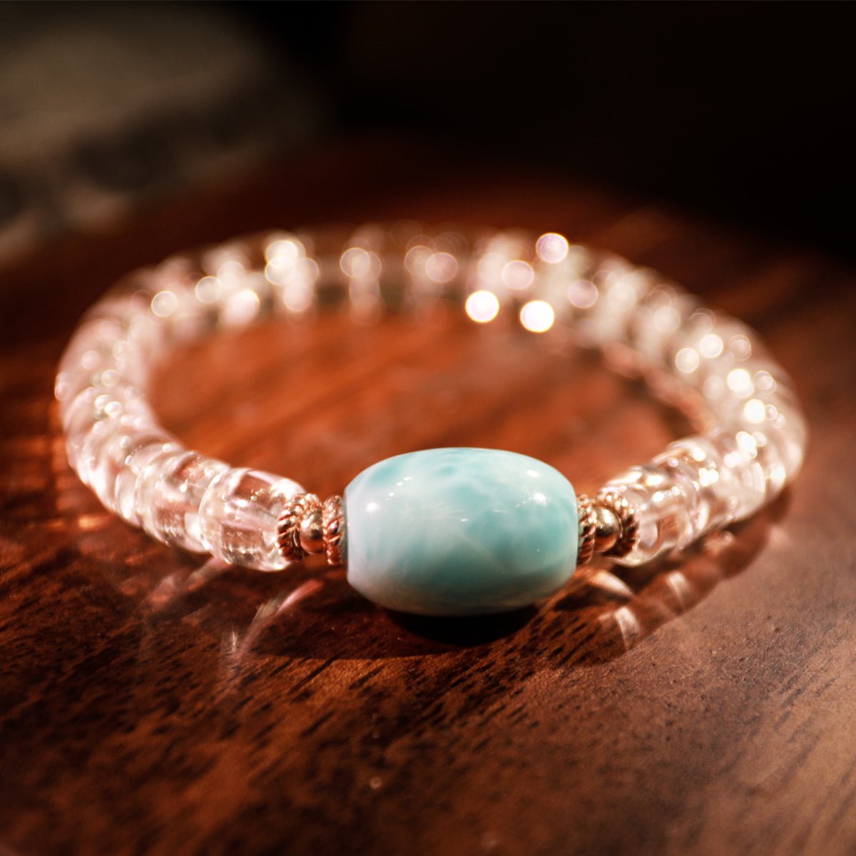 Healing Sea Pattern Stone White Crystal String| Bless Jade - LEIDAI