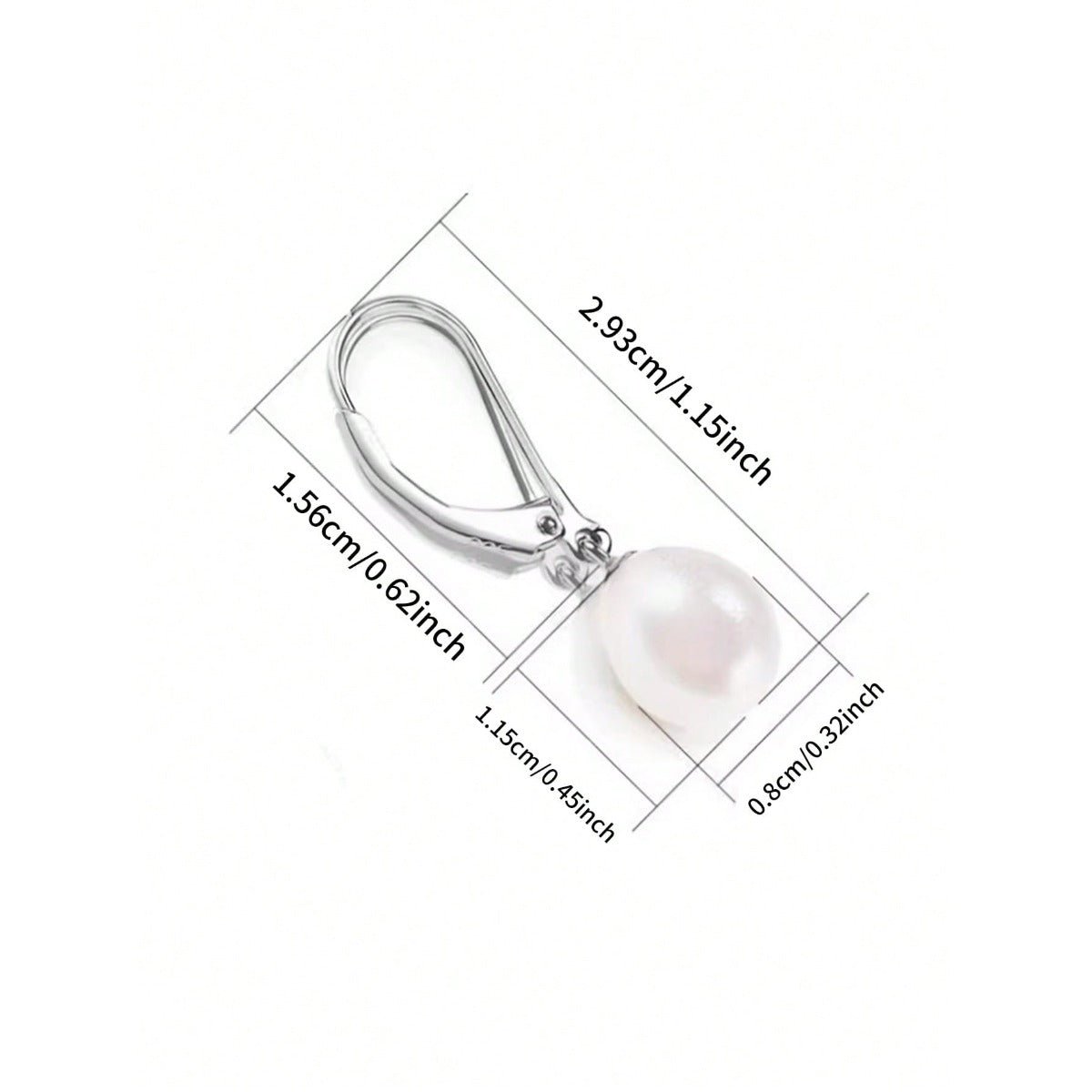 LEIDAI Handpicked Quality Freshwater Cultured Pearl Earrings Leverback Dangle Stud Pearl Earrings - LEIDAI