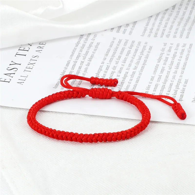 Multicolor Rope Lucky knots Bracelets Women Men Charm Woven Handmade Bangles Braided Adjustable Size Buddhism Jewelry Pulseras - LEIDAI