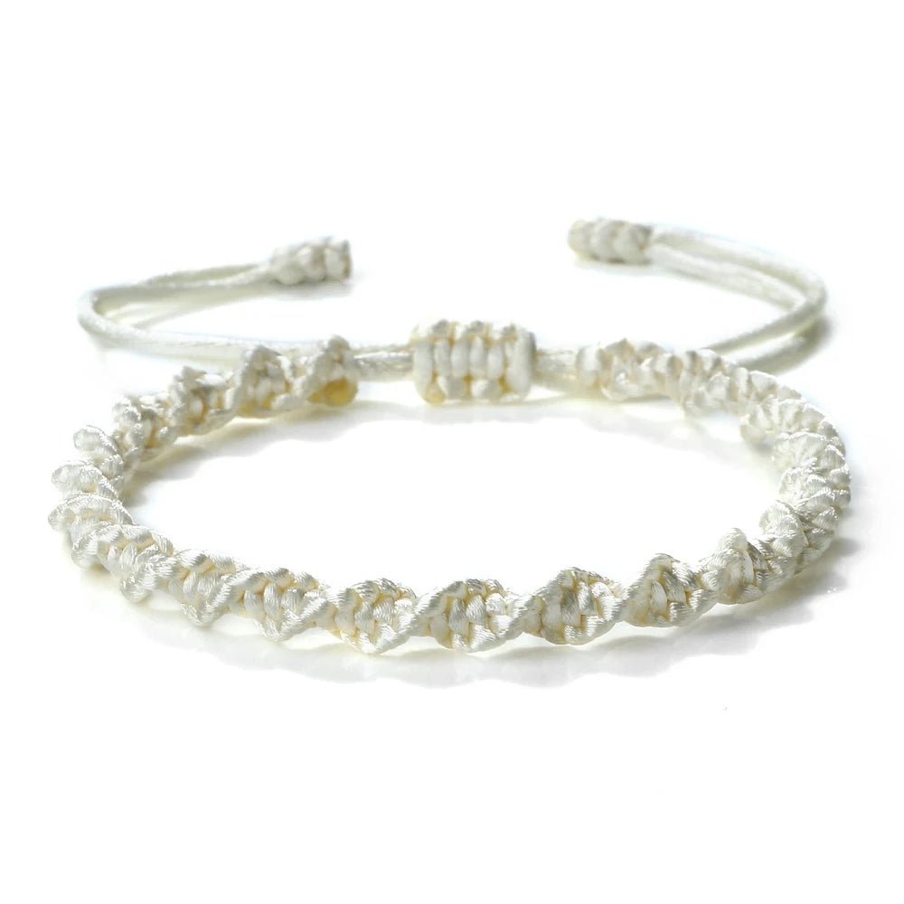 Multicolor Rope Lucky knots Bracelets Women Men Charm Woven Handmade Bangles Braided Adjustable Size Buddhism Jewelry Pulseras - LEIDAI