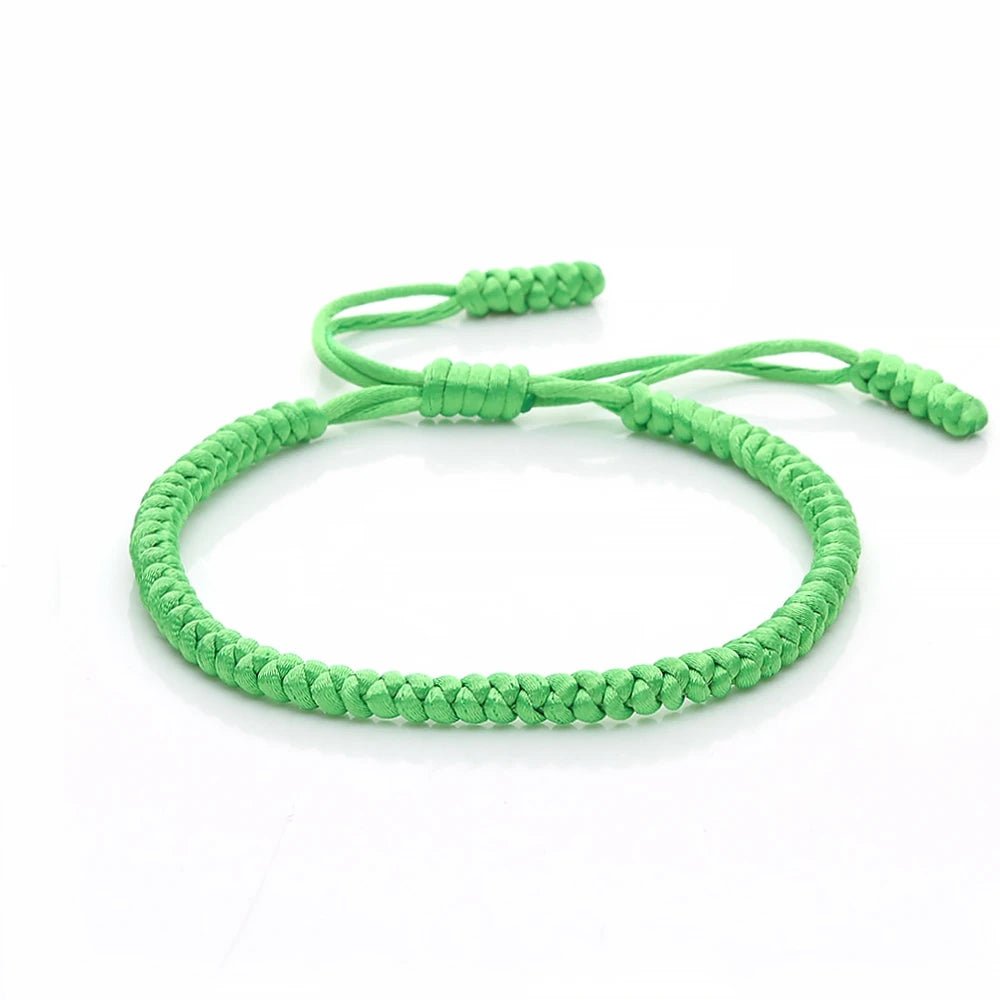 Multicolor Rope Lucky knots Bracelets Women Men Charm Woven Handmade Bangles Braided Adjustable Size Buddhism Jewelry Pulseras - LEIDAI