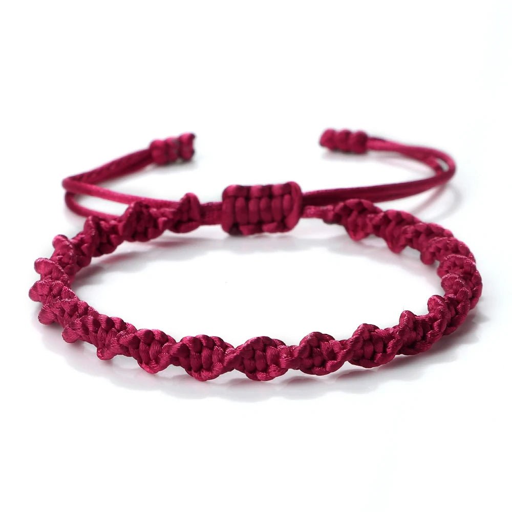 Multicolor Rope Lucky knots Bracelets Women Men Charm Woven Handmade Bangles Braided Adjustable Size Buddhism Jewelry Pulseras - LEIDAI