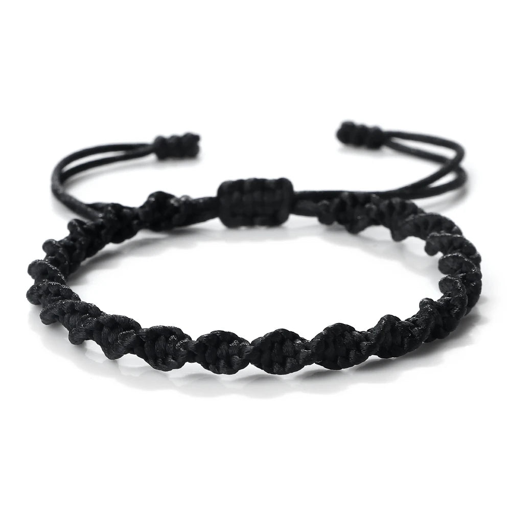 Multicolor Rope Lucky knots Bracelets Women Men Charm Woven Handmade Bangles Braided Adjustable Size Buddhism Jewelry Pulseras - LEIDAI