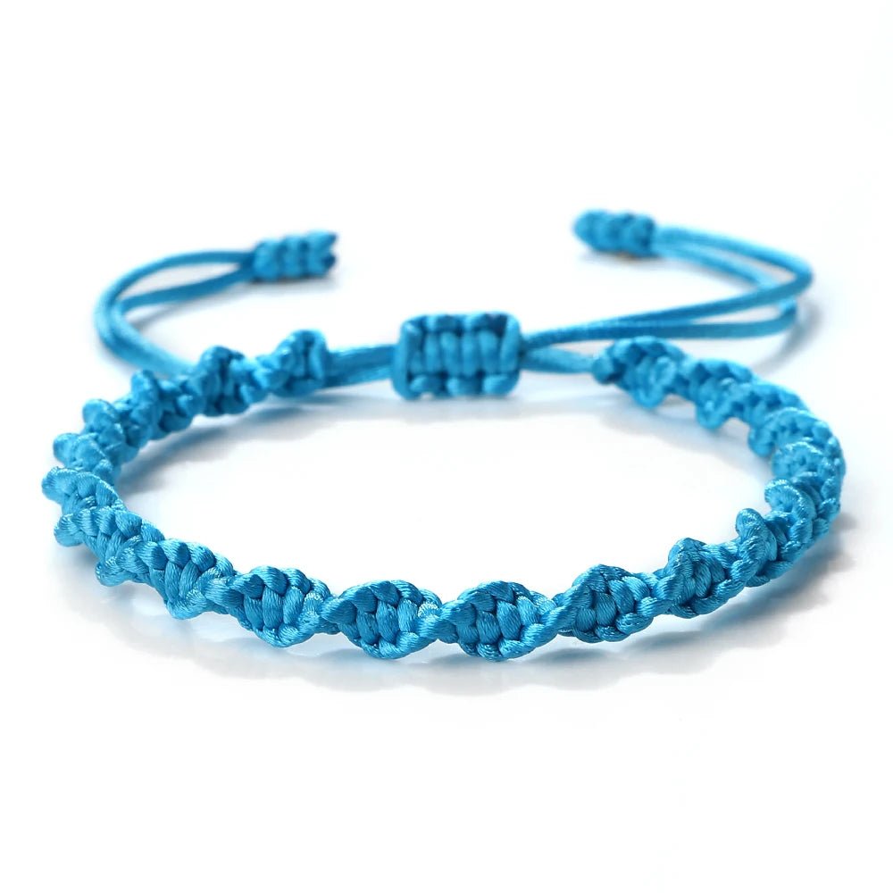 Multicolor Rope Lucky knots Bracelets Women Men Charm Woven Handmade Bangles Braided Adjustable Size Buddhism Jewelry Pulseras - LEIDAI