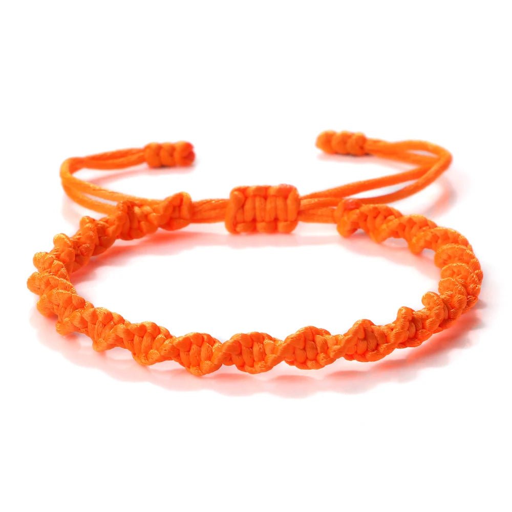 Multicolor Rope Lucky knots Bracelets Women Men Charm Woven Handmade Bangles Braided Adjustable Size Buddhism Jewelry Pulseras - LEIDAI
