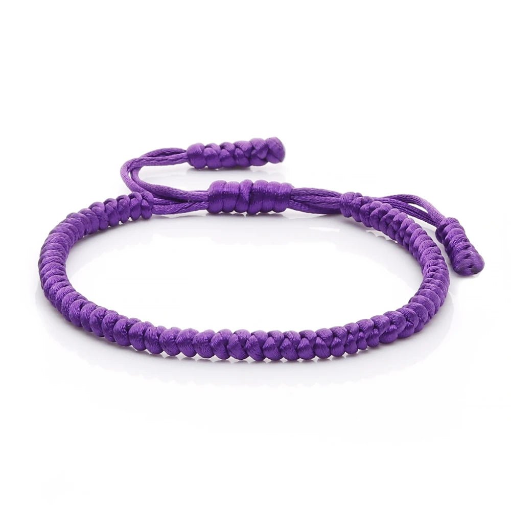 Multicolor Rope Lucky knots Bracelets Women Men Charm Woven Handmade Bangles Braided Adjustable Size Buddhism Jewelry Pulseras - LEIDAI