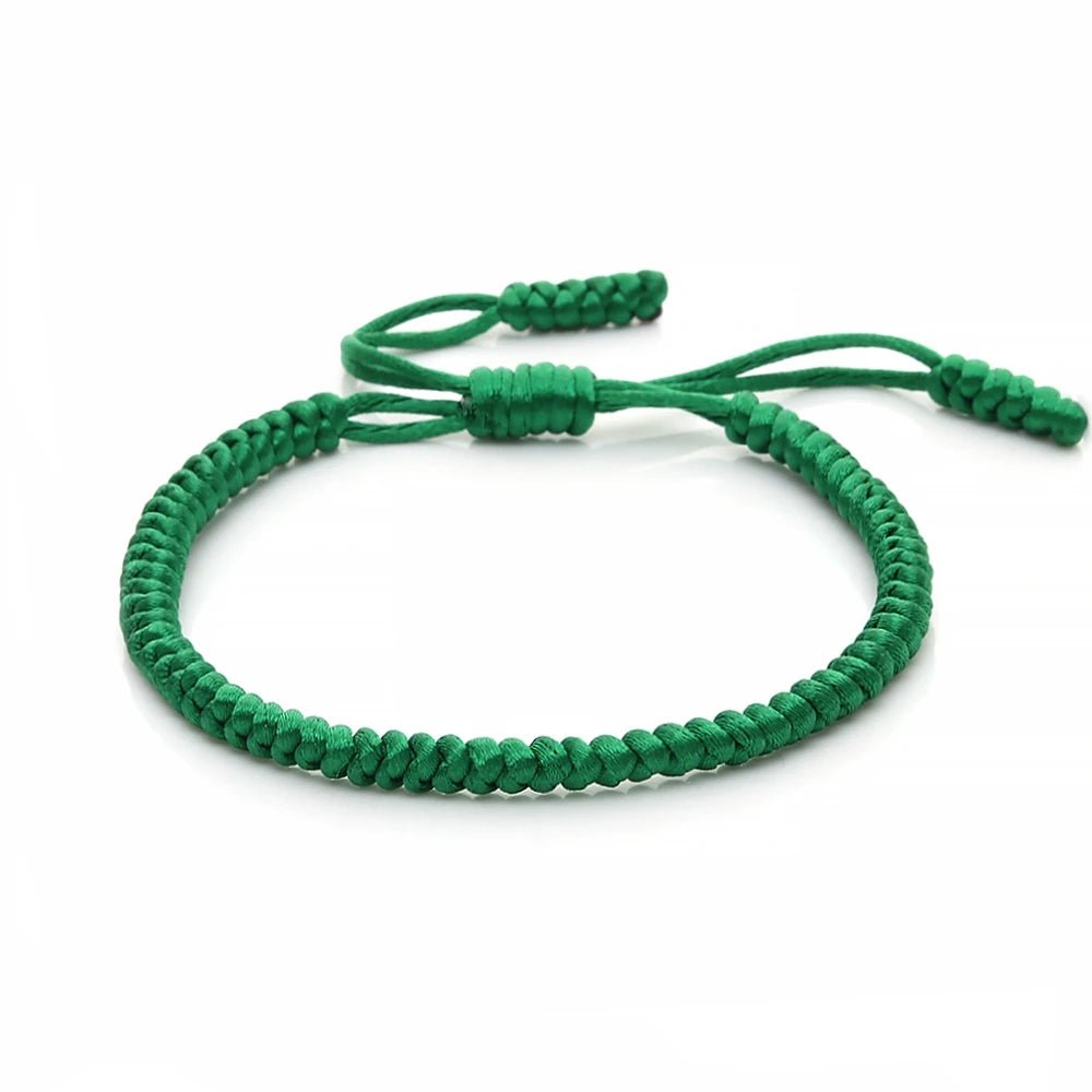 Multicolor Rope Lucky knots Bracelets Women Men Charm Woven Handmade Bangles Braided Adjustable Size Buddhism Jewelry Pulseras - LEIDAI