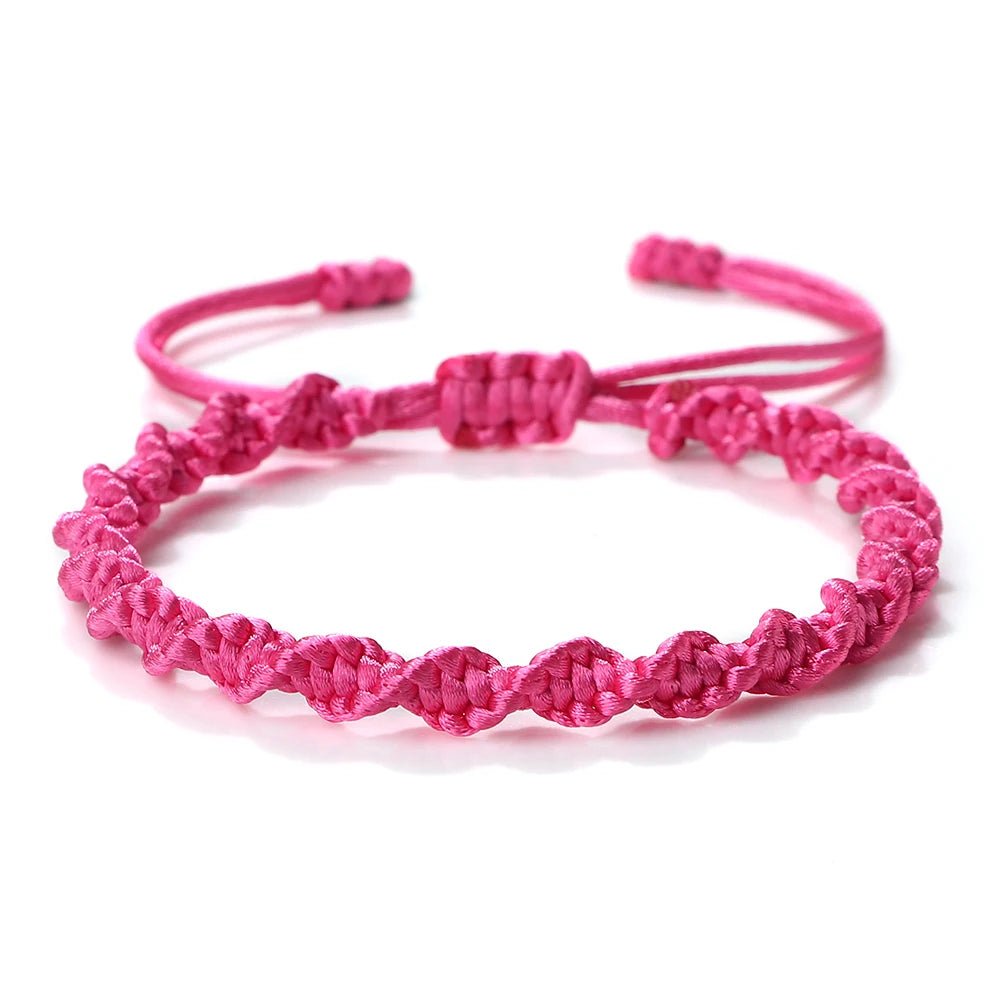 Multicolor Rope Lucky knots Bracelets Women Men Charm Woven Handmade Bangles Braided Adjustable Size Buddhism Jewelry Pulseras - LEIDAI