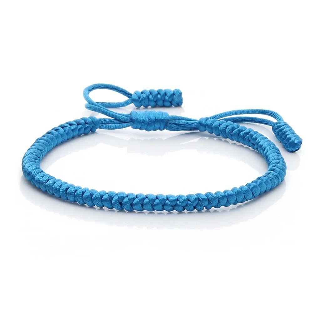 Multicolor Rope Lucky knots Bracelets Women Men Charm Woven Handmade Bangles Braided Adjustable Size Buddhism Jewelry Pulseras - LEIDAI