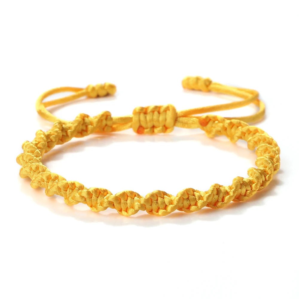 Multicolor Rope Lucky knots Bracelets Women Men Charm Woven Handmade Bangles Braided Adjustable Size Buddhism Jewelry Pulseras - LEIDAI