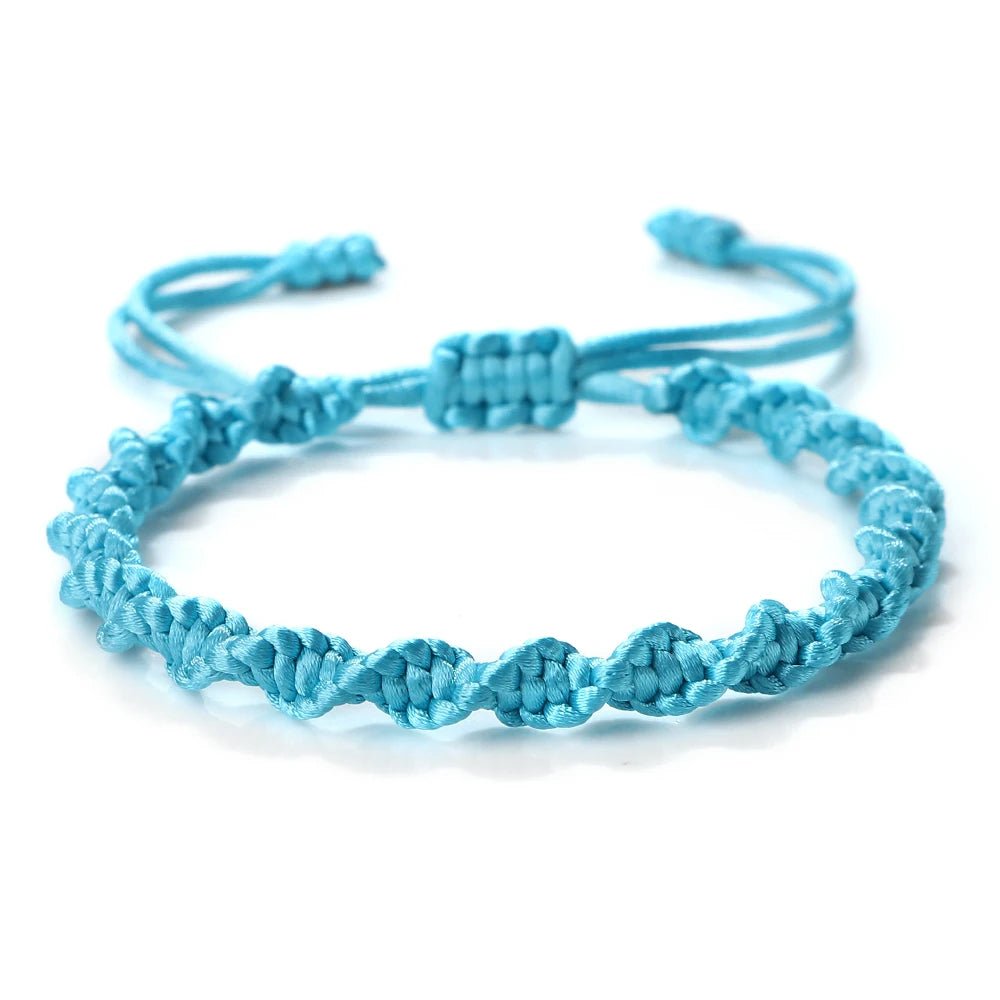 Multicolor Rope Lucky knots Bracelets Women Men Charm Woven Handmade Bangles Braided Adjustable Size Buddhism Jewelry Pulseras - LEIDAI