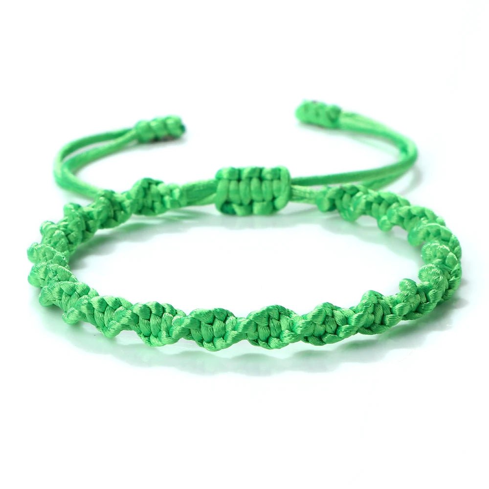 Multicolor Rope Lucky knots Bracelets Women Men Charm Woven Handmade Bangles Braided Adjustable Size Buddhism Jewelry Pulseras - LEIDAI