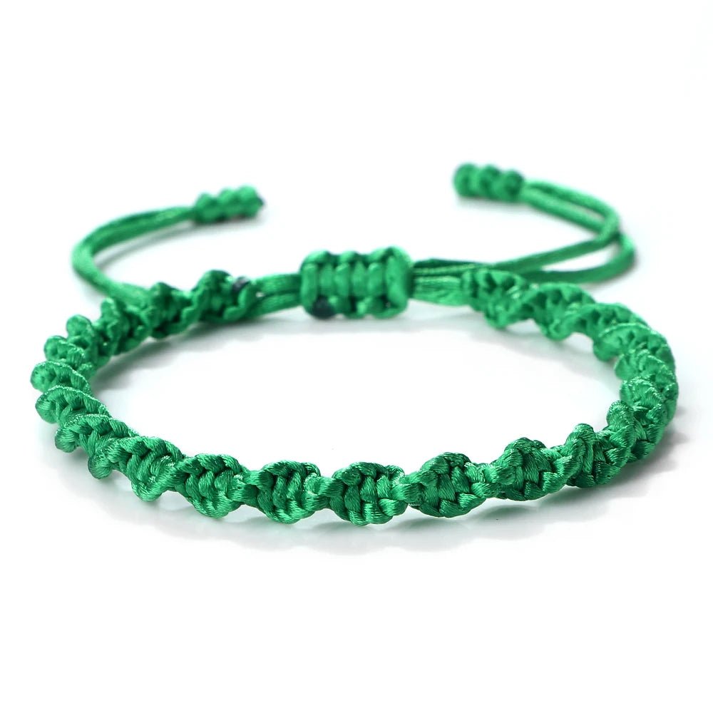 Multicolor Rope Lucky knots Bracelets Women Men Charm Woven Handmade Bangles Braided Adjustable Size Buddhism Jewelry Pulseras - LEIDAI