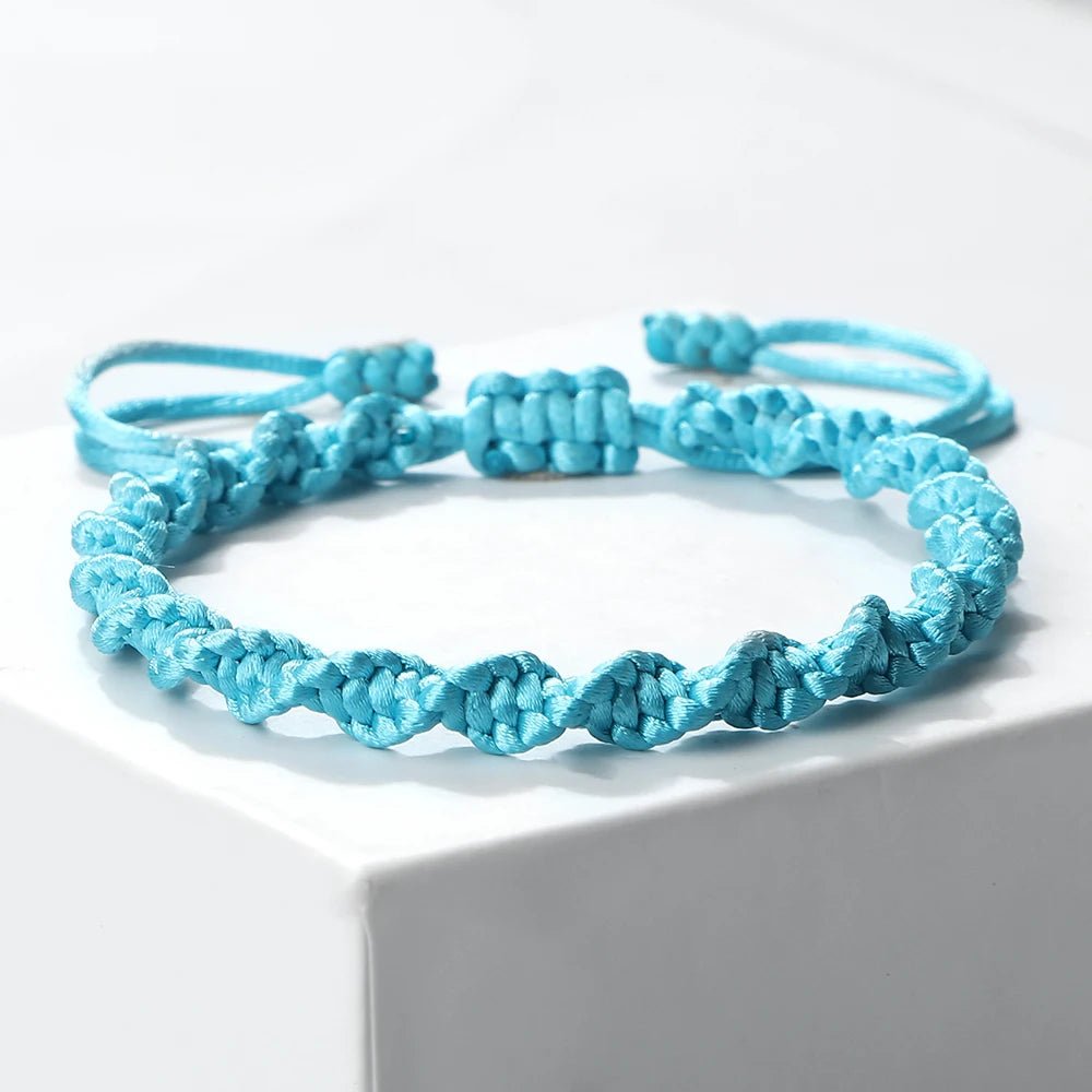 Multicolor Rope Lucky knots Bracelets Women Men Charm Woven Handmade Bangles Braided Adjustable Size Buddhism Jewelry Pulseras - LEIDAI