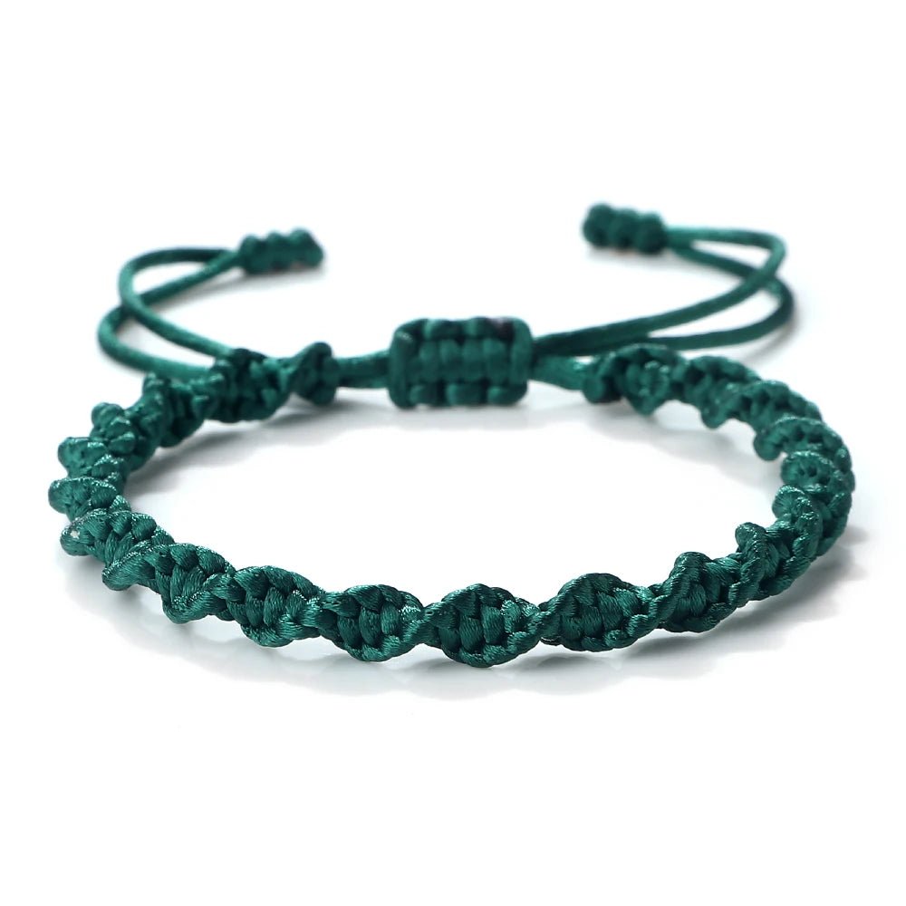 Multicolor Rope Lucky knots Bracelets Women Men Charm Woven Handmade Bangles Braided Adjustable Size Buddhism Jewelry Pulseras - LEIDAI