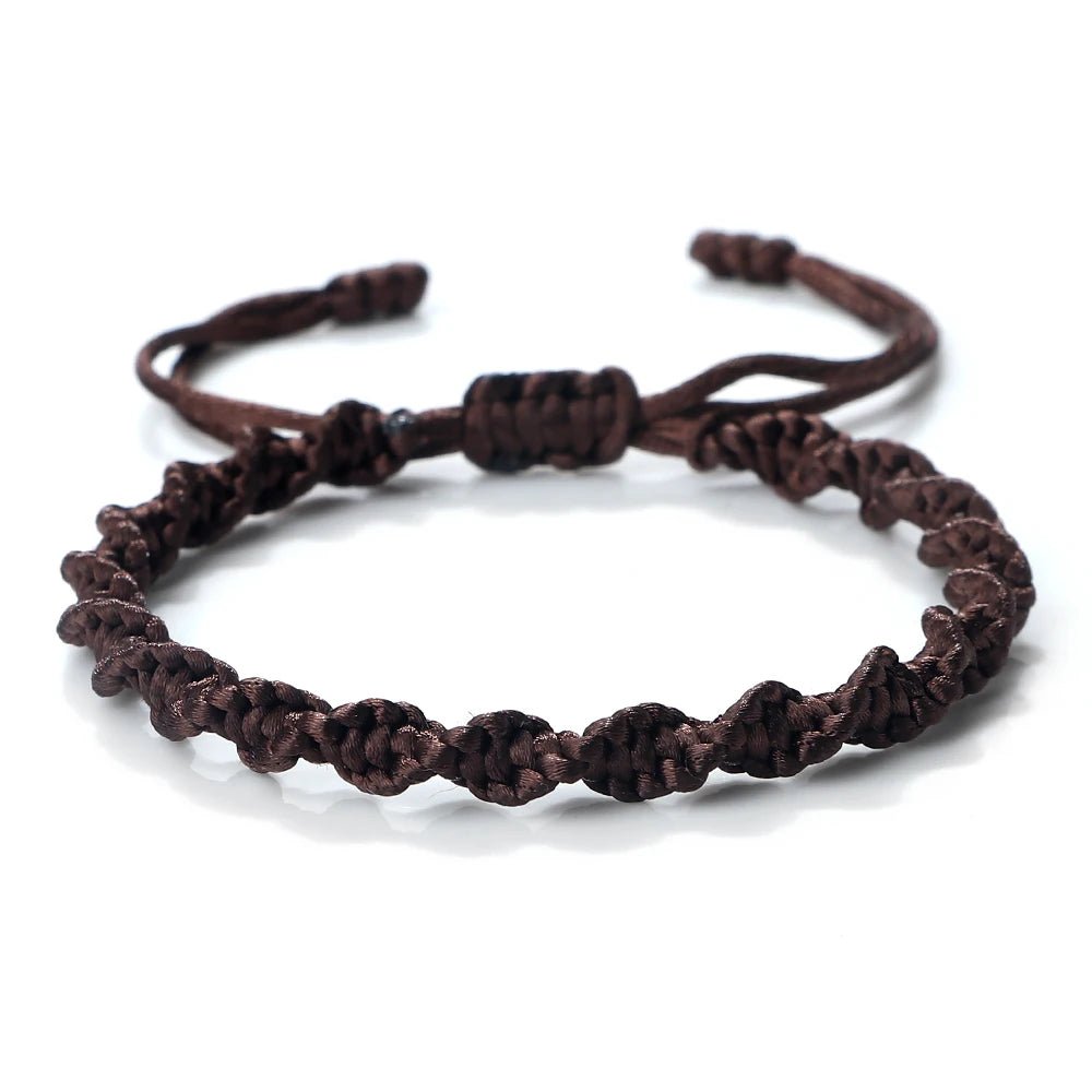 Multicolor Rope Lucky knots Bracelets Women Men Charm Woven Handmade Bangles Braided Adjustable Size Buddhism Jewelry Pulseras - LEIDAI