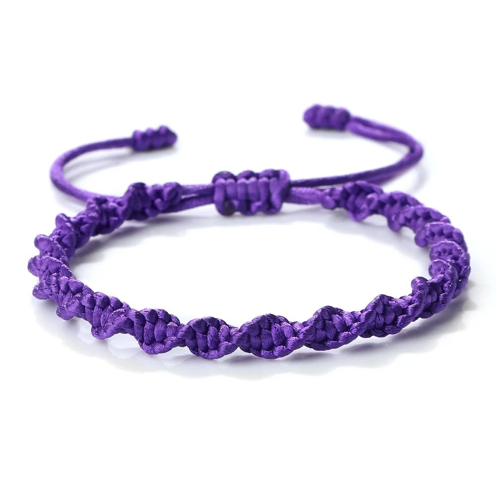 Multicolor Rope Lucky knots Bracelets Women Men Charm Woven Handmade Bangles Braided Adjustable Size Buddhism Jewelry Pulseras - LEIDAI