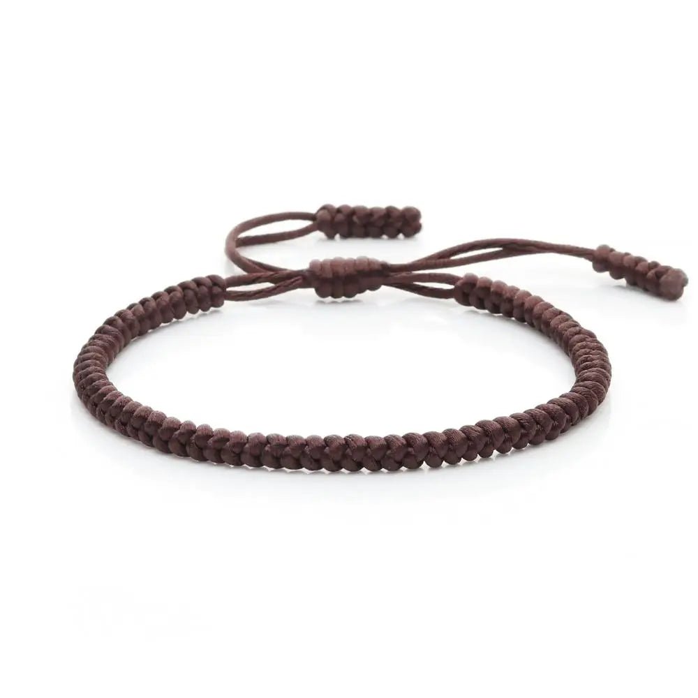 Multicolor Rope Lucky knots Bracelets Women Men Charm Woven Handmade Bangles Braided Adjustable Size Buddhism Jewelry Pulseras - LEIDAI