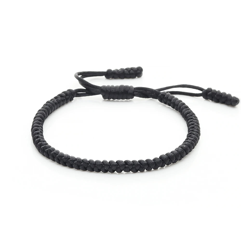 Multicolor Rope Lucky knots Bracelets Women Men Charm Woven Handmade Bangles Braided Adjustable Size Buddhism Jewelry Pulseras - LEIDAI
