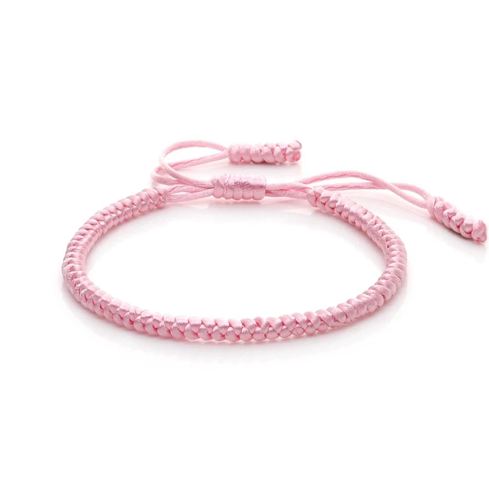 Multicolor Rope Lucky knots Bracelets Women Men Charm Woven Handmade Bangles Braided Adjustable Size Buddhism Jewelry Pulseras - LEIDAI