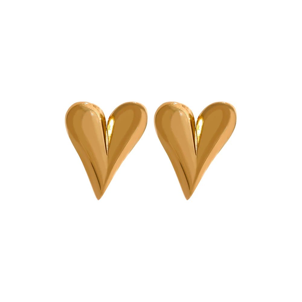 Temperament Heart Pendant Chain Necklace for Women Stainless Steel Stylish Choker 18 K Jewelry Waterproof Party Gift - LEIDAI