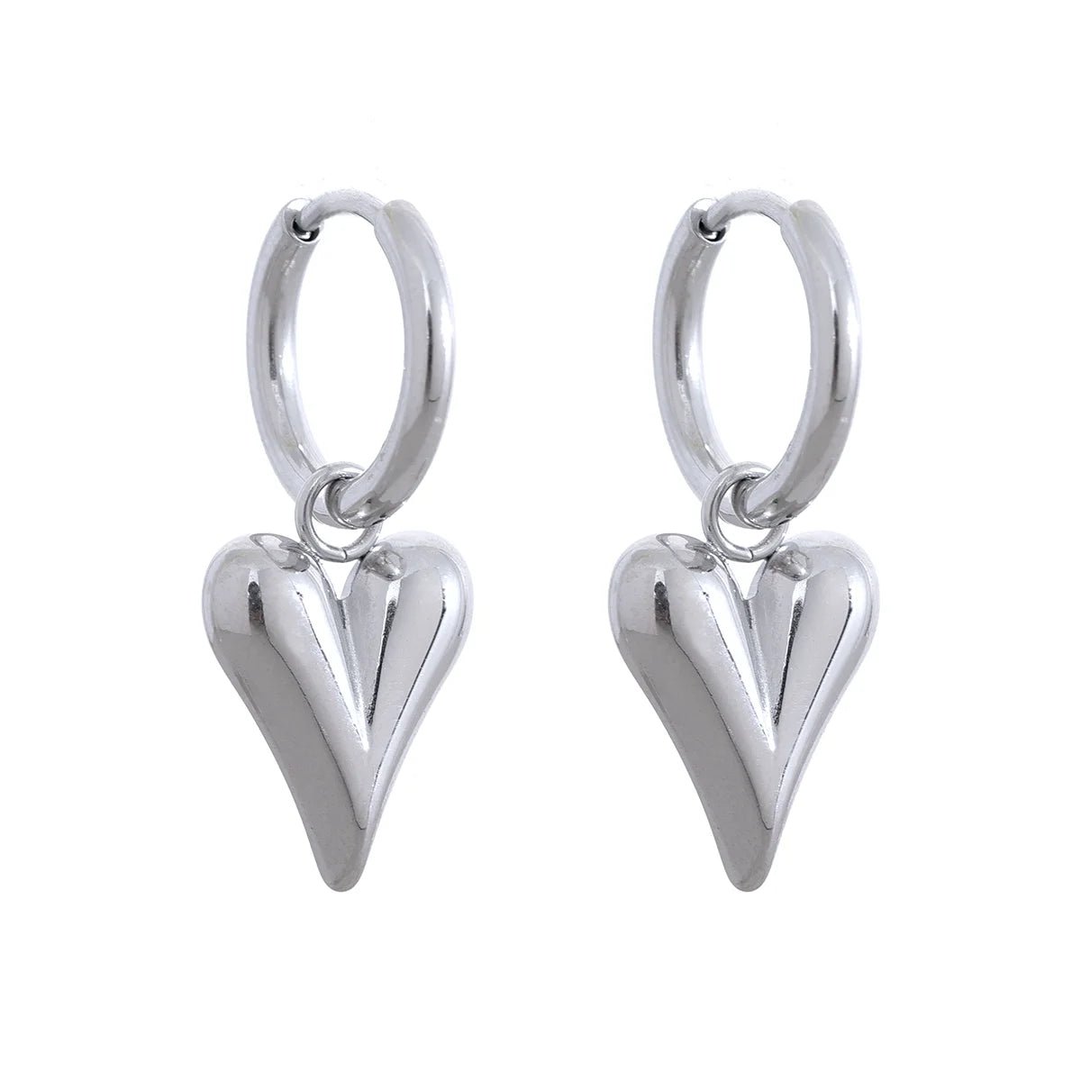 Temperament Heart Pendant Chain Necklace for Women Stainless Steel Stylish Choker 18 K Jewelry Waterproof Party Gift - LEIDAI