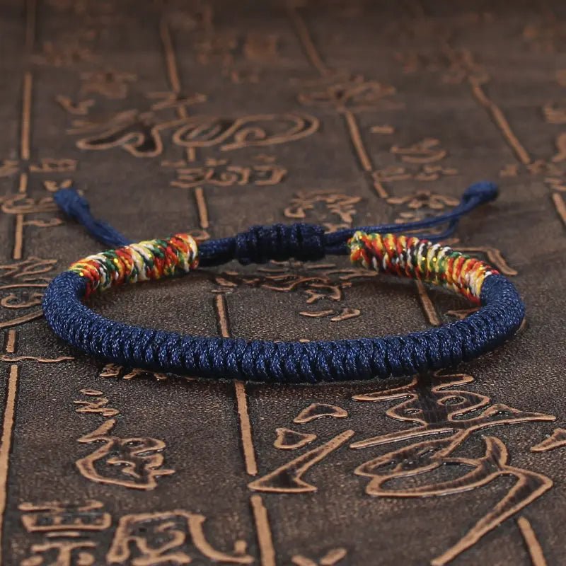 Tibetan Buddhist Lucky Bracelet Unisex Braid Red Thread Rope Adjustable King Kong Knot Bracelets for Womern Men Bangles Jewelry - LEIDAI