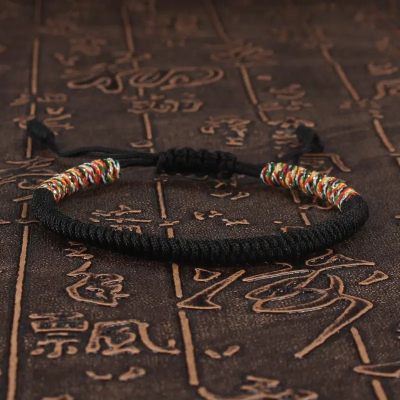 Tibetan Buddhist Lucky Bracelet Unisex Braid Red Thread Rope Adjustable King Kong Knot Bracelets for Womern Men Bangles Jewelry - LEIDAI