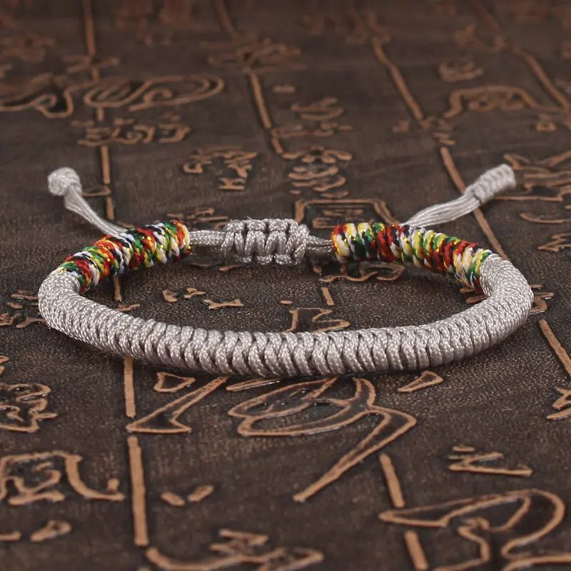 Tibetan Buddhist Lucky Bracelet Unisex Braid Red Thread Rope Adjustable King Kong Knot Bracelets for Womern Men Bangles Jewelry - LEIDAI